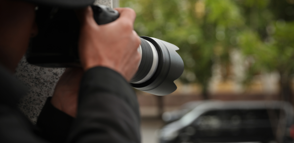 Kamera auf Auto gerichtet