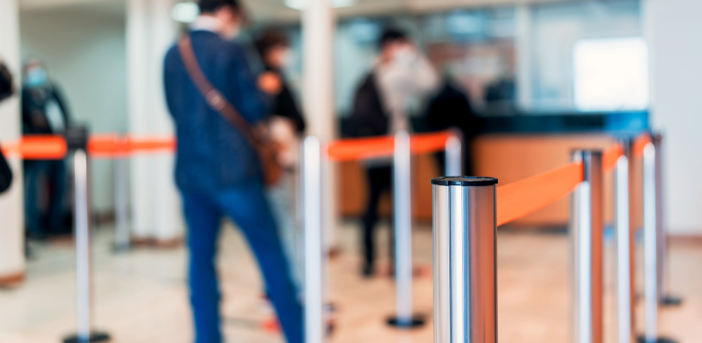 Banktermin Warteschlange